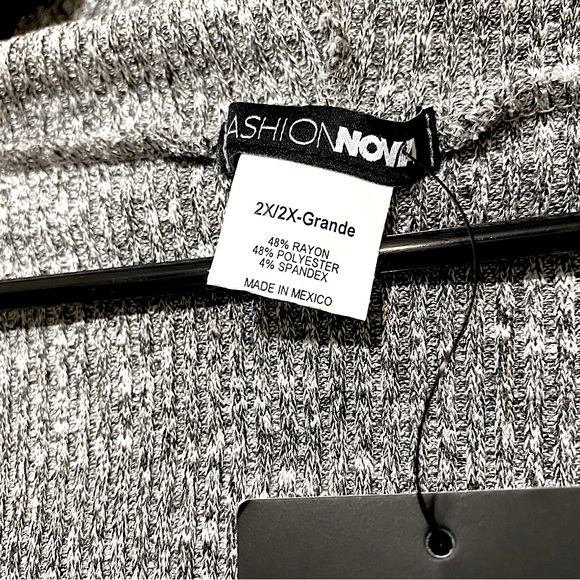 SOLD :: Fashion Nova Cropped Heather Gray Hoodie - Picture 6 of 7